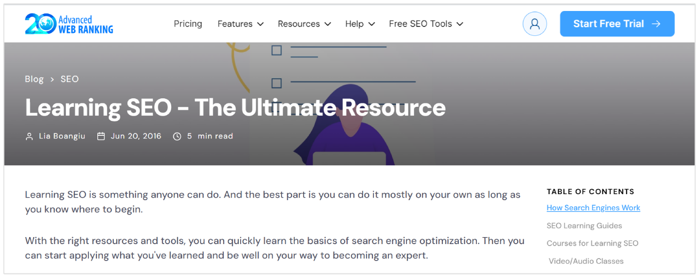 SEO-Ressourcenseite